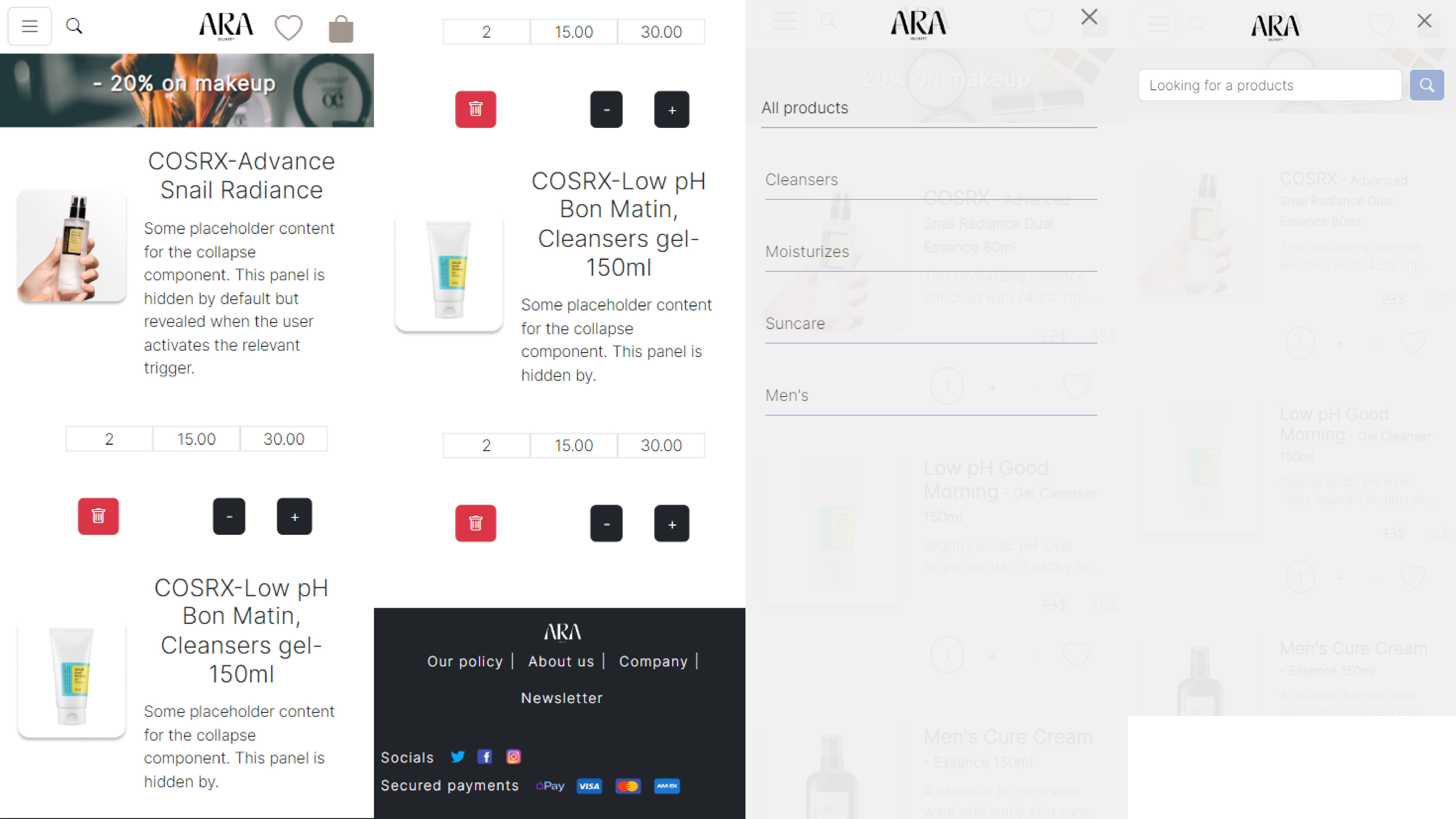 Site E-commerce - Ara Beauty - V2