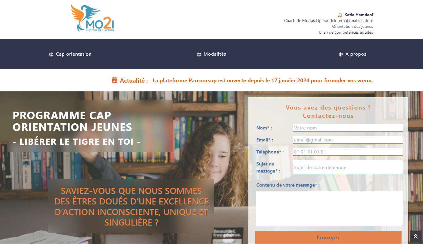 Landing Page - Cap Formation
